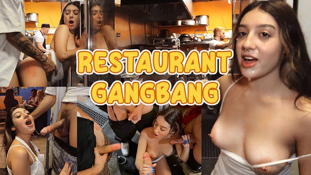 640px x 360px - Slutty waitress needs restaurant gangbang to satisfy herself - Thots Porn